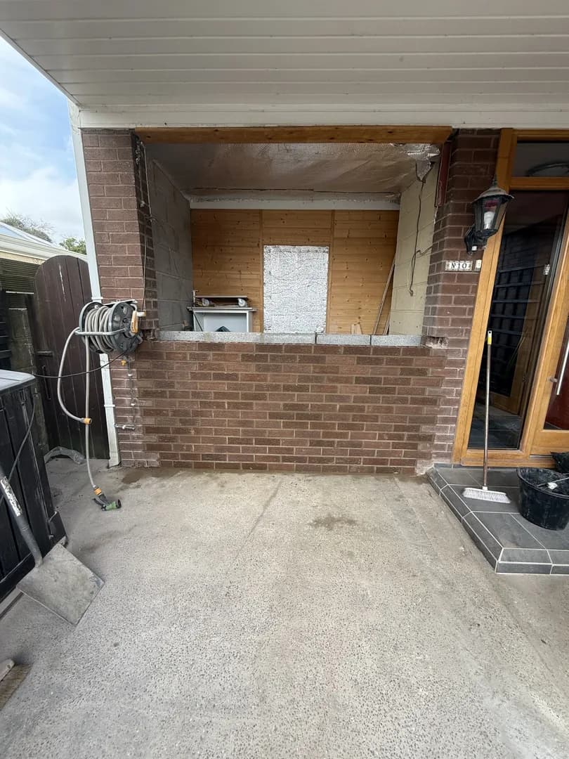 Garage conversion brickwork by Reynolds Brickwork in Pencoed