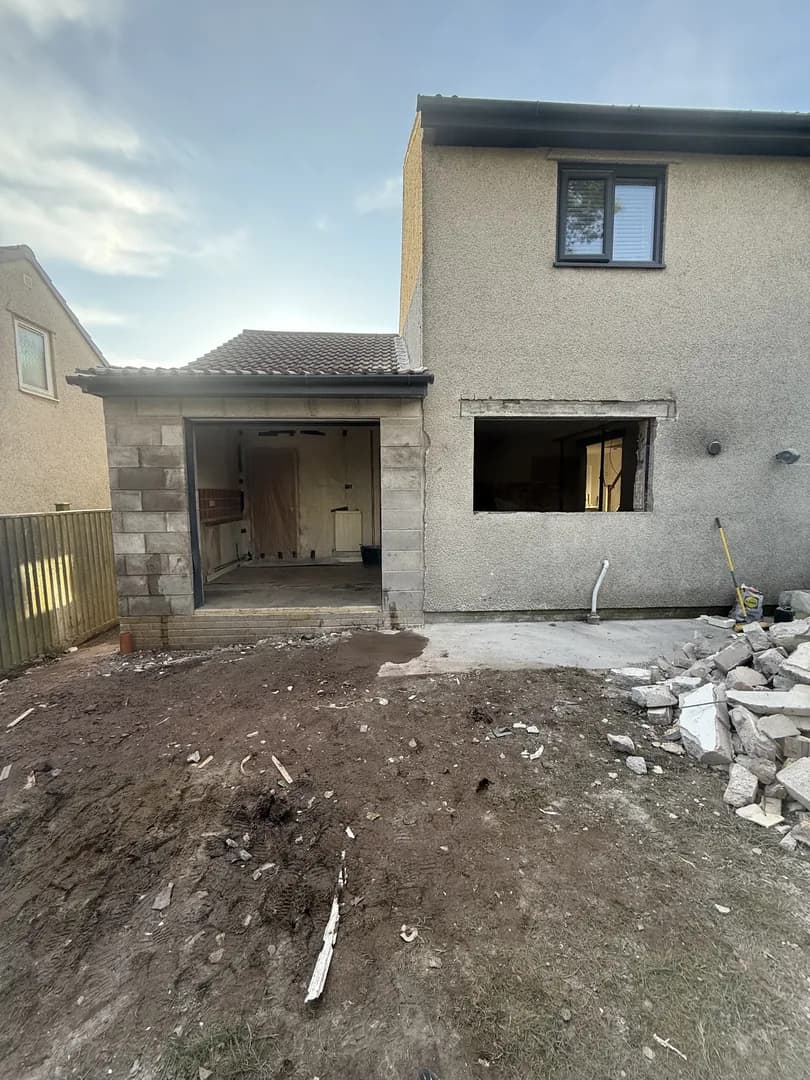 Home renovation and extension construction by Reynolds Brickwork in Port Talbot